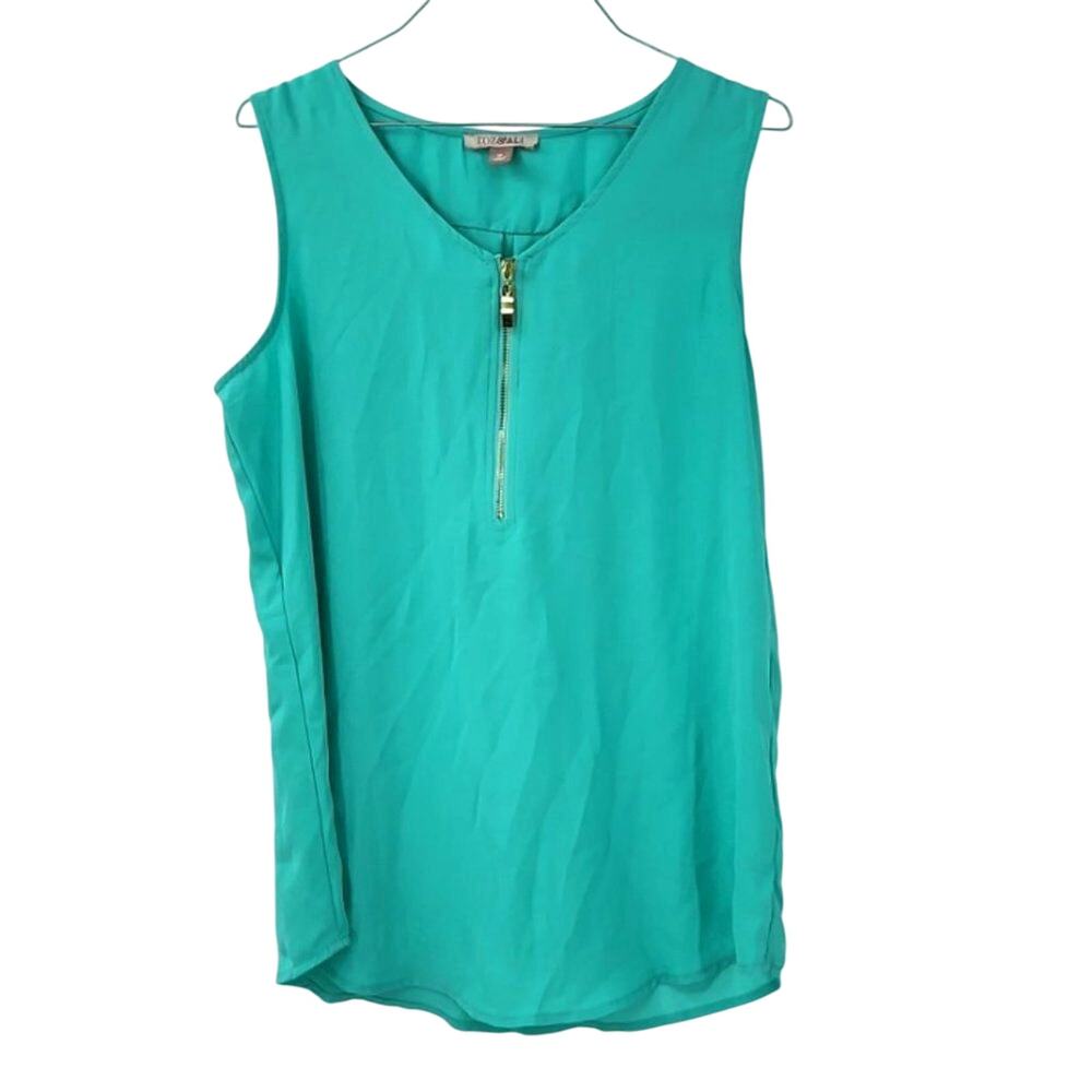 ROZ & ALI Sleeveless Mint Green Tank Top - Size Medium